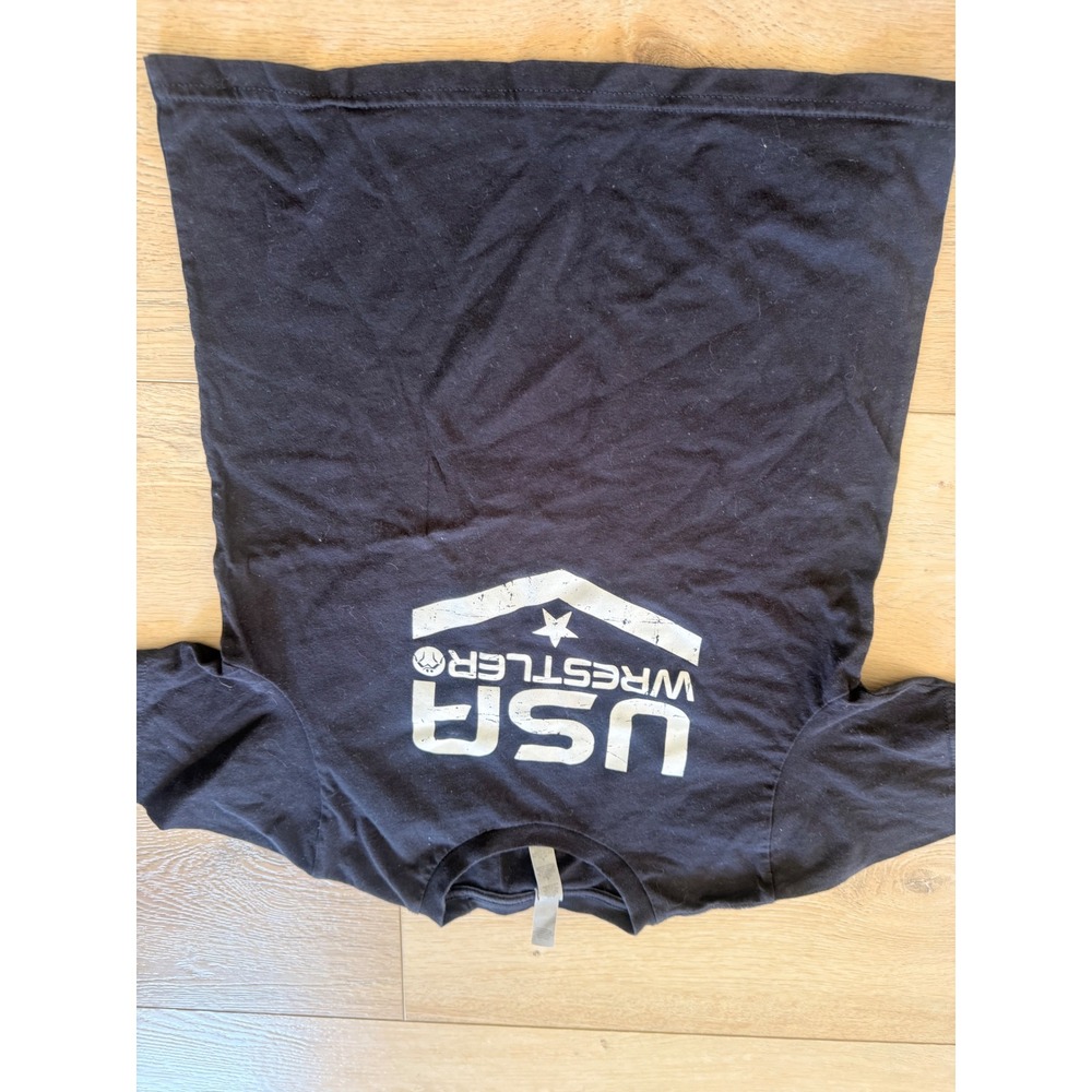 Next Level USA Wrestling T-Shirt Kids Size M 8 Black Graphic 352